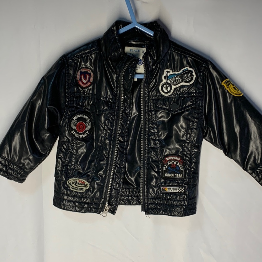 Boys (fake) leather jacket